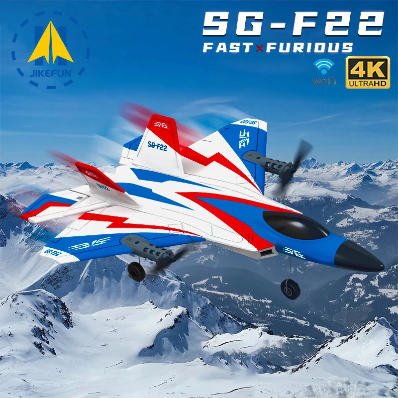 JIKEFUN F22 RC Stunt Plane with 4K Camera and 6G Auto Stabilisation