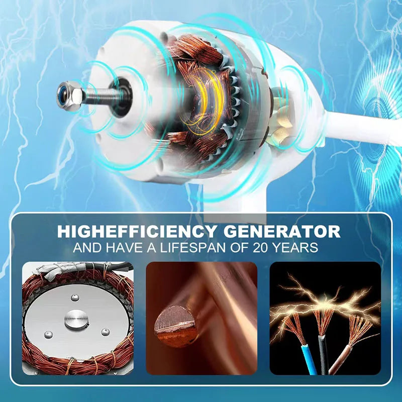 3000-W-Windkraftanerator mit MPPT-Ladungscontroller für Heim- und Nr-Nutzung