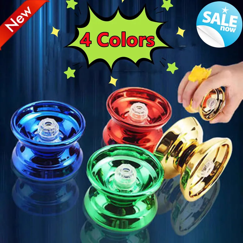 4 Color Professional Aluminum Metal Yoyo for Kids and Beginners Metal Yo-yos for Kids and Adults with Yo Yo Accessories Toy Gift