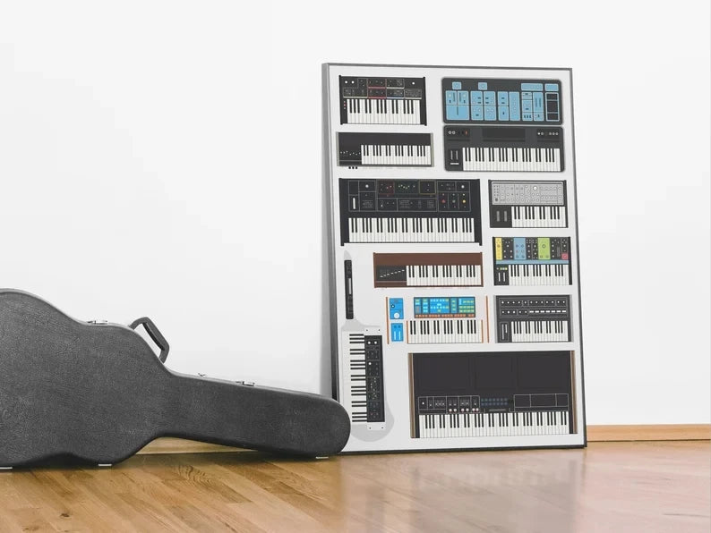 Moog Generations Sanat Baskı - Vintage Synth Home Studio Dekor