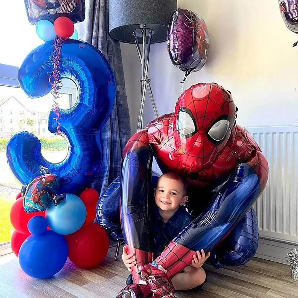🔵 Disney 3D Spiderman Kids Balloon Avengers Alüminyum Folyo Doğum Günü Partisi Dekoru - Kıbrıs