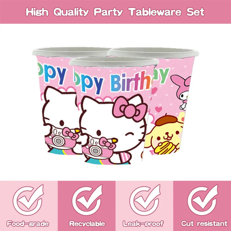 Hello Kitty Pink Partisi Malzemeleri Seti - Kıbrıs