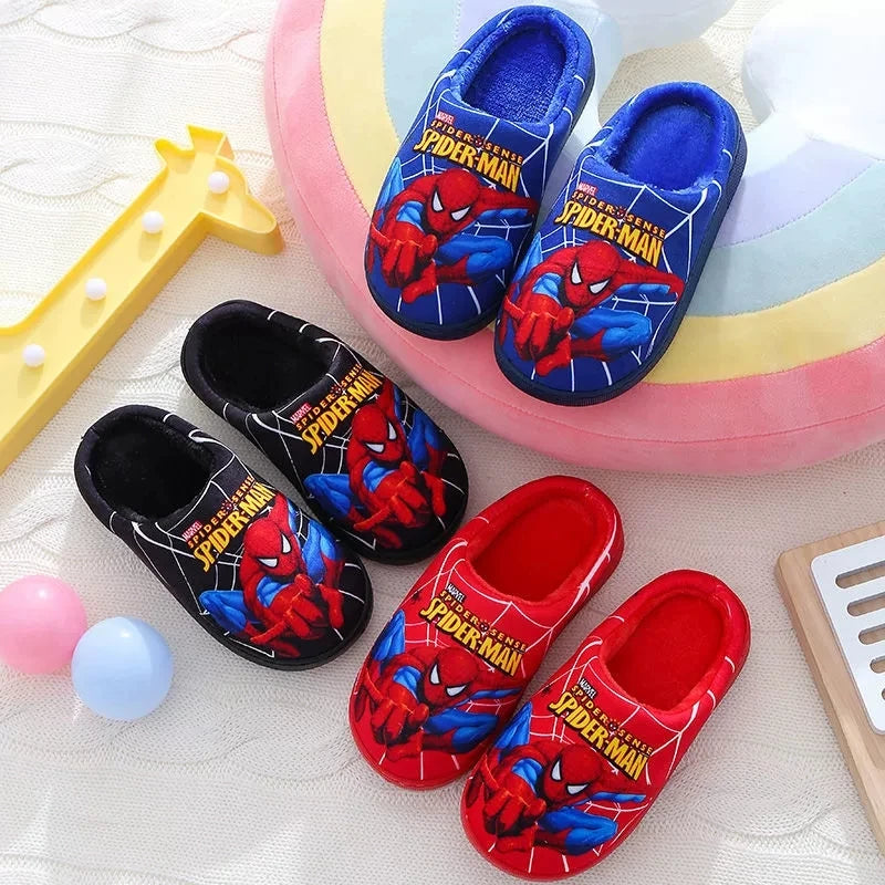 Pantons de coton Disney Spider-Man pour enfants - chaleureux et antidérapant