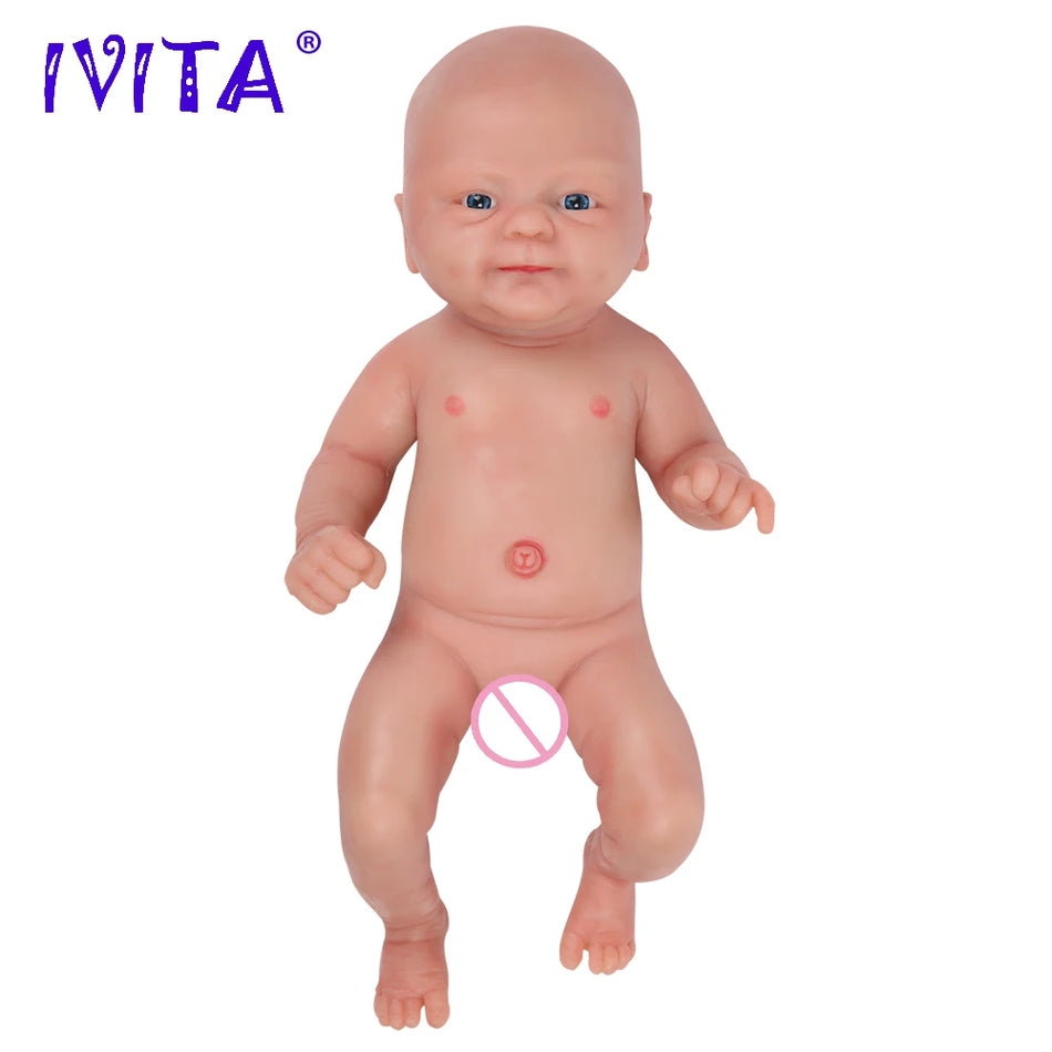 IVITA 14" Full Body Silicone Reborn Doll Realistic Boy Baby DIY Soft Toys - Cyprus