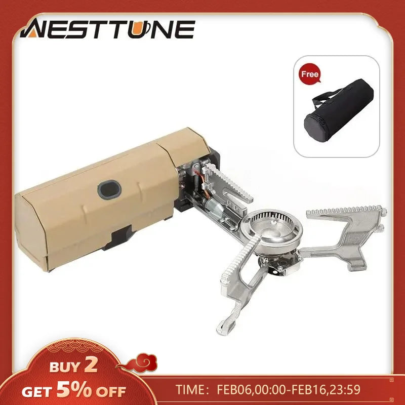 موقد غاز محمول قابل للطي من WESTTUNE - طباخ خارجي عالي الإخراج بقدرة 2670 وات