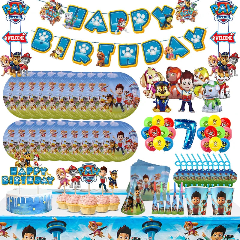 🔵 PAW Patrol Party Party Διακοσμήσεις Πίνακες προμηθεύει μπαλόνια