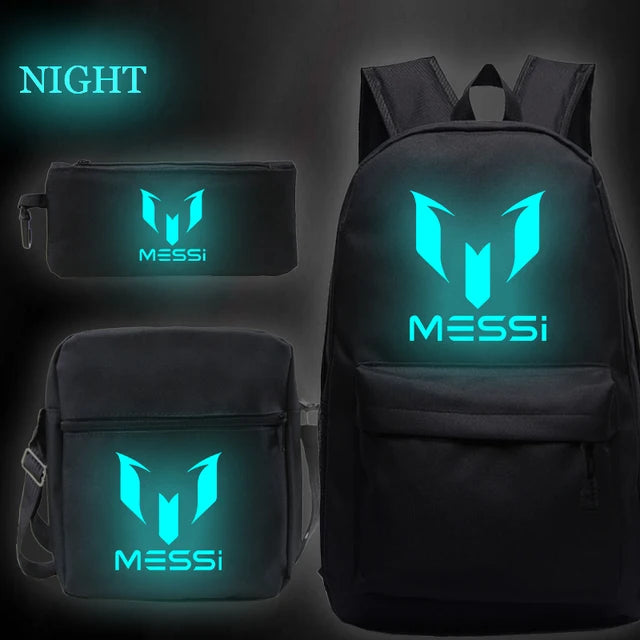 Luminous 3D Cartoon Football Backpack for Teens - Cyprus