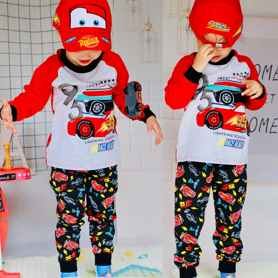 Disney Lightning McQueen Çocuk Pamuk Pijamaları Set 2-7y