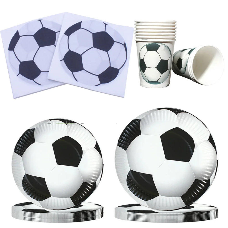 Football Fever Party Tableware Set - Fußballgeburtstagdekorationen - Zypern