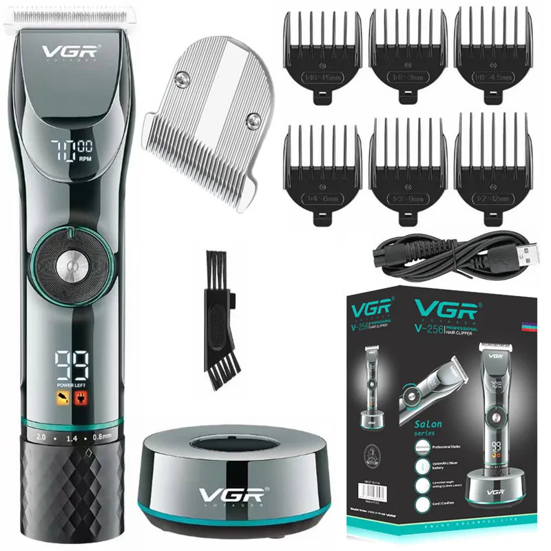 VGRO Professional 15-Speed Electric Hair Trimmer with LCD Display