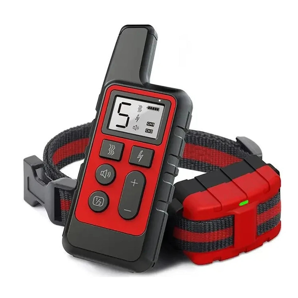 Rechargeable Waterproof Dog Training Collar with Remote Control and Shock Vibration