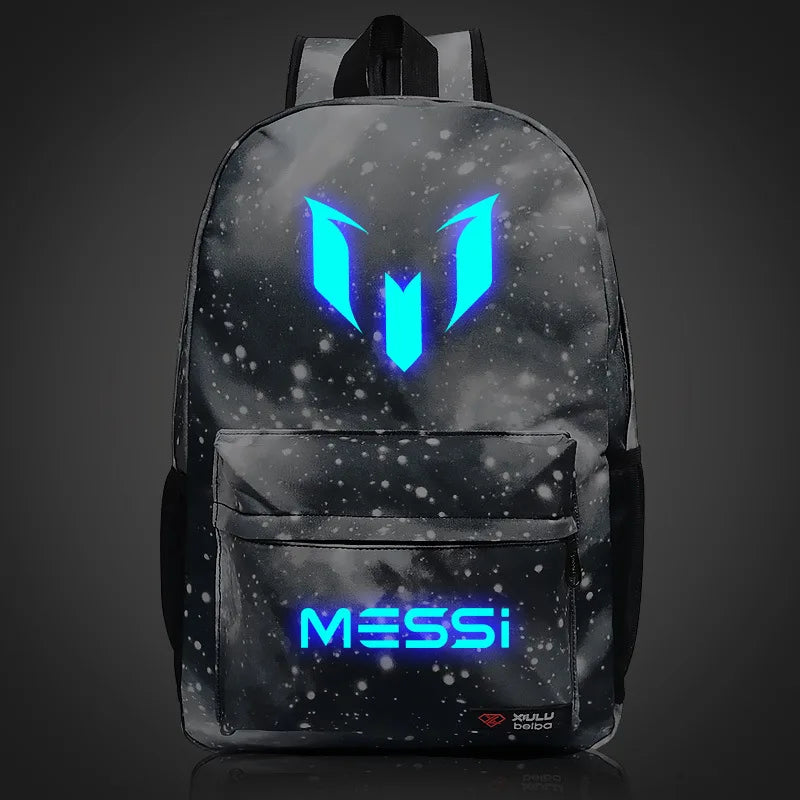 Luminous Messi Football Backpack for Teens