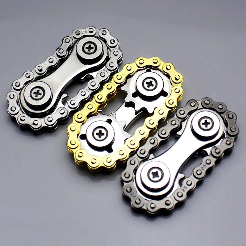 Νέο Sprockets Flywheel Fingertip Gyro Fidget Spinner Αντιστρές Άγχους Μεταλλικές Αλυσίδες Ποδηλάτου Χριστουγεννιάτικο Δώρο Για Ενήλικες Παιδιά 