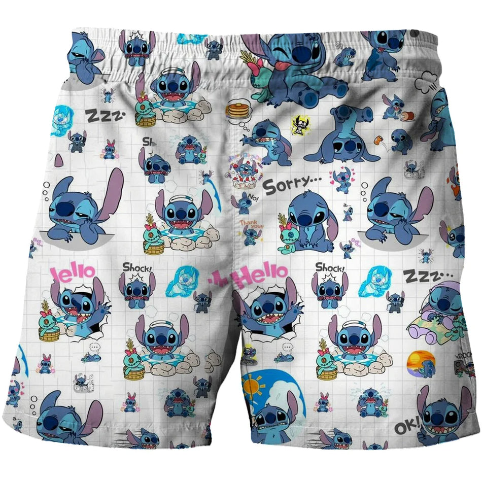 Stitch Cartoon Printed Swim Shorts for Boys - Κύπρο