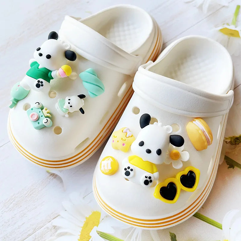 Kawaii Chapa Dog Shoe Flower Charms - Adorable Accessories for Kids