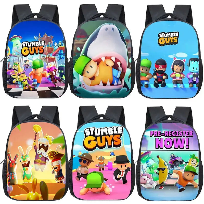 Fantasy Valley Cartoon Stumble Guys 3D -Rucksack für Kinder - Zypern