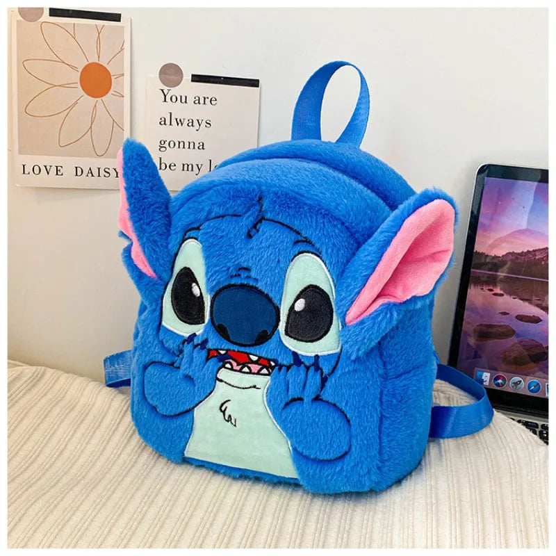 Kawaii Stitch Plush Backpack - Large Capacity Cartoon Schoolbag for Kids - Cyprus