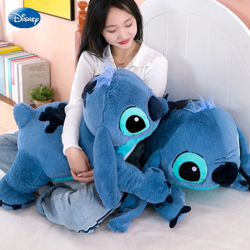 Büyük Lilo & Stitch Peluş Bebek Yastığı - Çocuklar İçin Yumuşak Kawaii Yastığı