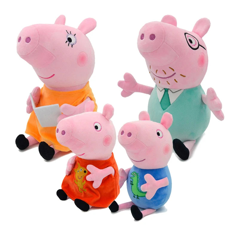 🔵 Семейство Peppa Pig 4pcs плюшевые игрушки - праздничный декор и рождественские подарки - e－strong - Кипр