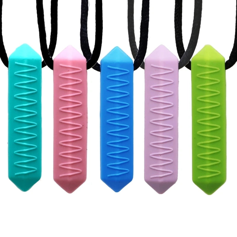 Collier élégant en silicone pour soulagement sensoriel