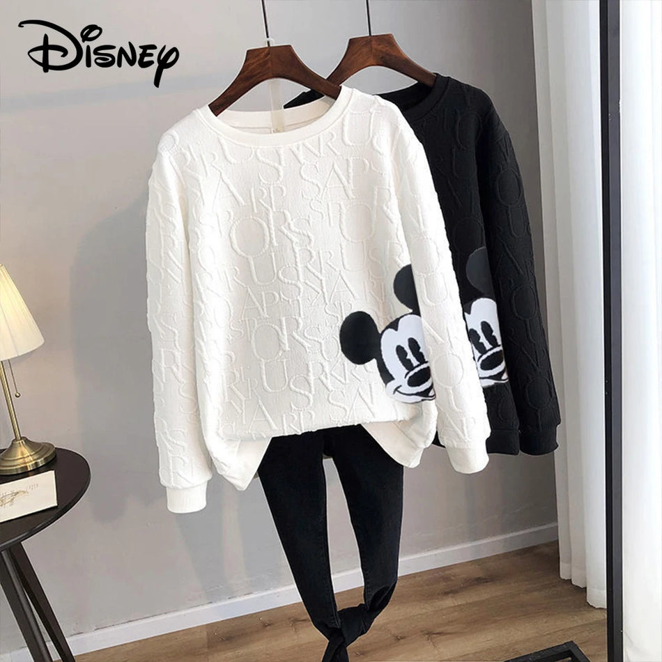 Disney Anime moda mickey mouse kadınlar için gevşek sweatshirt