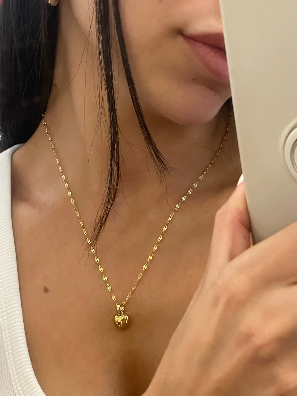 Collier de pendentif coeur d'amour en acier inoxydable à la mode pour femmes