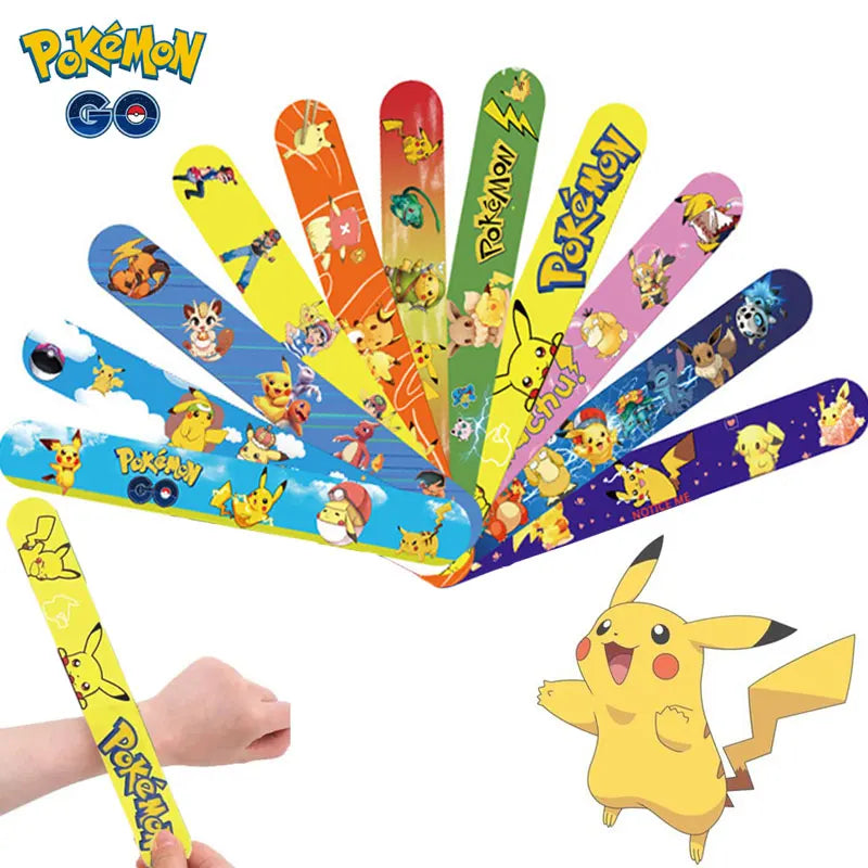 🔵 TAKARA TOMY Pokemon Pikachu Bracelets Figures Wristband Slap Band Puzzle Toys - Cyprus