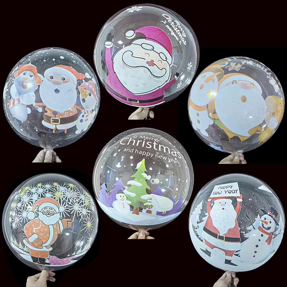 Christmas Bubble Bobo Balloons - Santa Claus & Snowman Theme - Cyprus