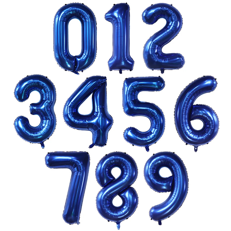 Dark Blue 40-Inch Number Foil Balloon for Children's Parties and Events - Cyprus