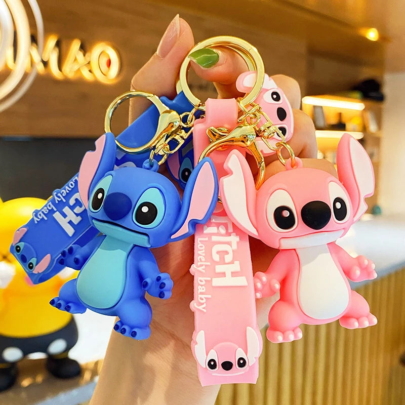 🔵 Stitch Mickey ile Sevimli Disney Anime Anahtarlık - Kıbrıs