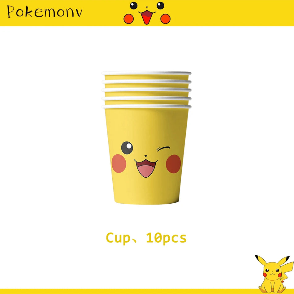 Pikachu Party Supplies Set for Kids Birthday Celebrations - Cyprus