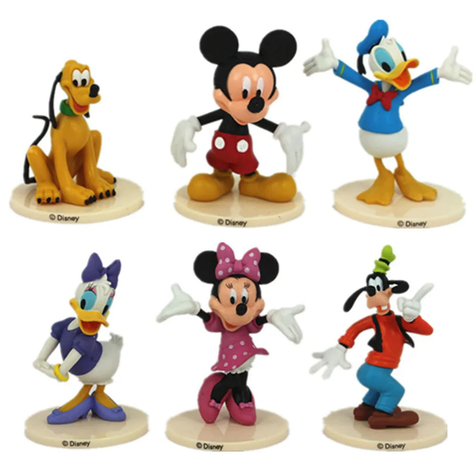 Disney Karakter PVC Model Oyuncak Seti - Mickey, Minnie, Goofy, Donald, Daisy