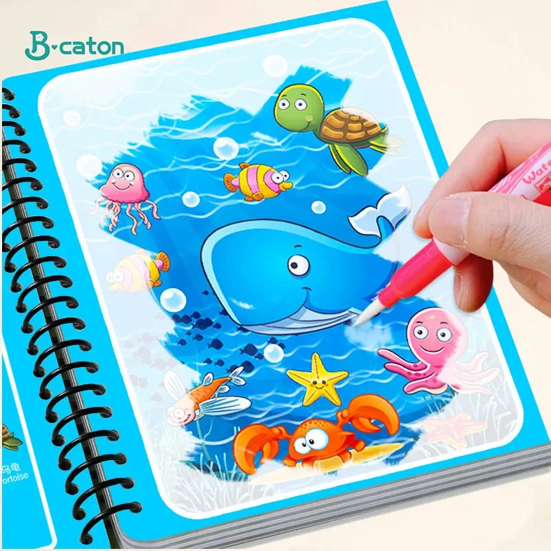 Reusable Magic Water Drawing Colouring Book - Educational Toy for Kids - Cyprus