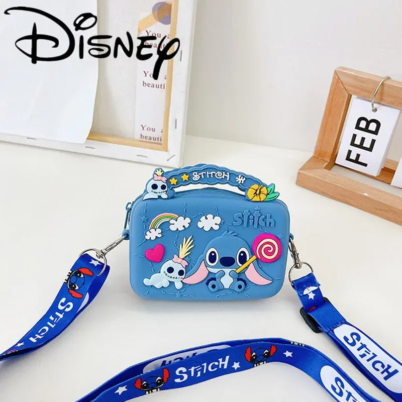 Mickey Mouse ve Stellalou Tasarımı ile Disney Stitch Omuz Çantası - Kızlar ve Kadınlar İçin Yüksek Kaliteli Silika Jel Crossbody - Kıbrıs