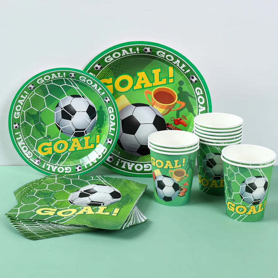🔵 Football Theme Party Decoration Set - Perfect for Boy's Birthday, Baby Shower, or Children's Day - Cyprus