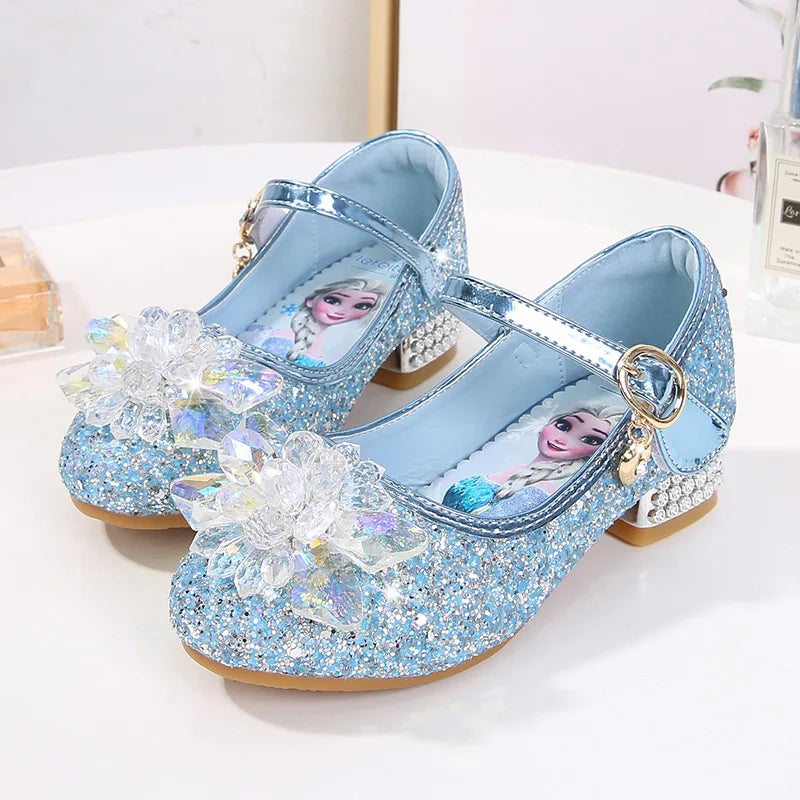 Miniso Elsa Crystal Leather High Heels for Girls - Κύπρος