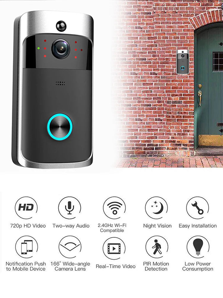 V5 Wireless Doorbell with 1080P Smart Camera & Motion Detection