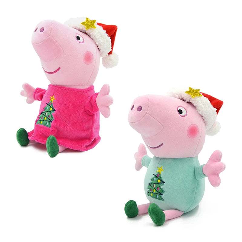 🔵 30 cm Peppa Pig Christmas Plush Anime Figure - Fun Stuffed George Doll - Kids Toy & Gift - Cyprus