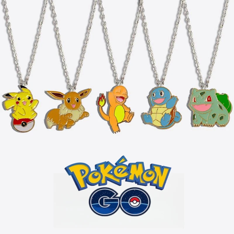 Pokemon Pikachu Necklace & Bulbasaur Children Toys Pendant - Kawaii Chain Birthday Gifts - Cyprus