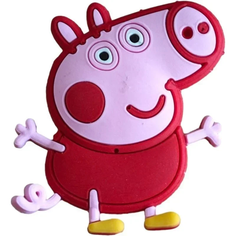 Anime Peppa Pig 10PCS PVC Shoe Decorations for Kids - Cyprus