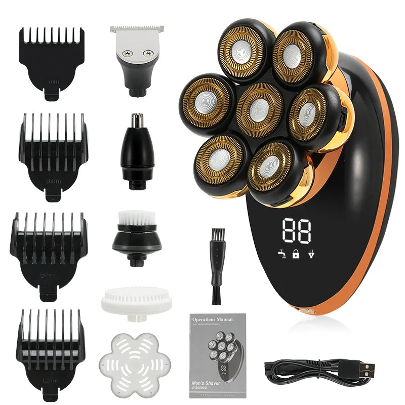 Mubittu 7D Floating Electric Shaver - επαναφορτιζόμενη υγρή/ξηρή γενειάδα - Κύπρο