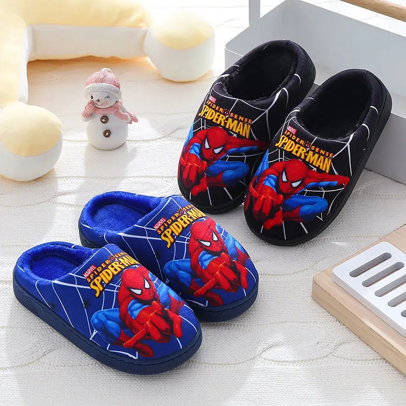 Pantons de coton Disney Spider-Man pour enfants - chaleureux et antidérapant