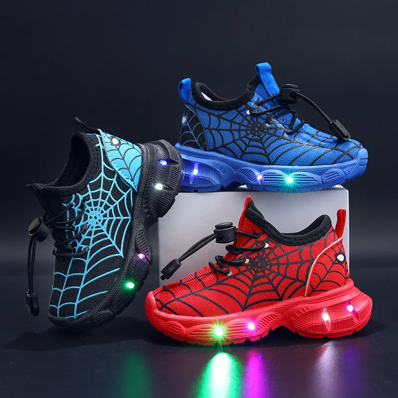 Spiderman Breathable LED Light Sneakers for Kids - Cyprus