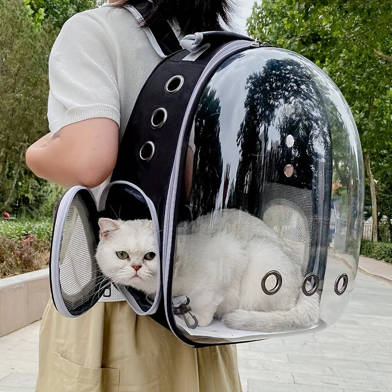 Breathable Transparent Cat Carrier Backpack for All Breeds