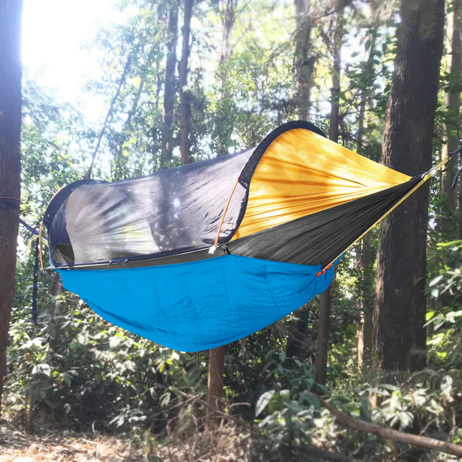 Double Anti-mosquito Parachute Hammock with Aluminum Support Rods