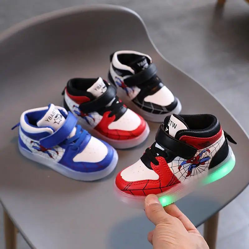 MINISO Spiderman LED Light Sneakers for Kids