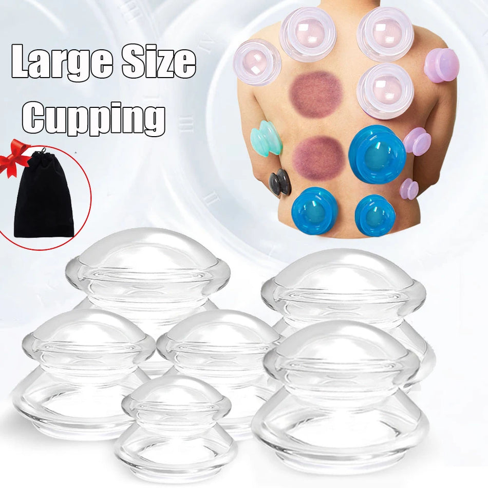 MERALL Silicone Vacuum Cupping Set for Anti-Cellulite Weight Loss - Portable Massage Cups