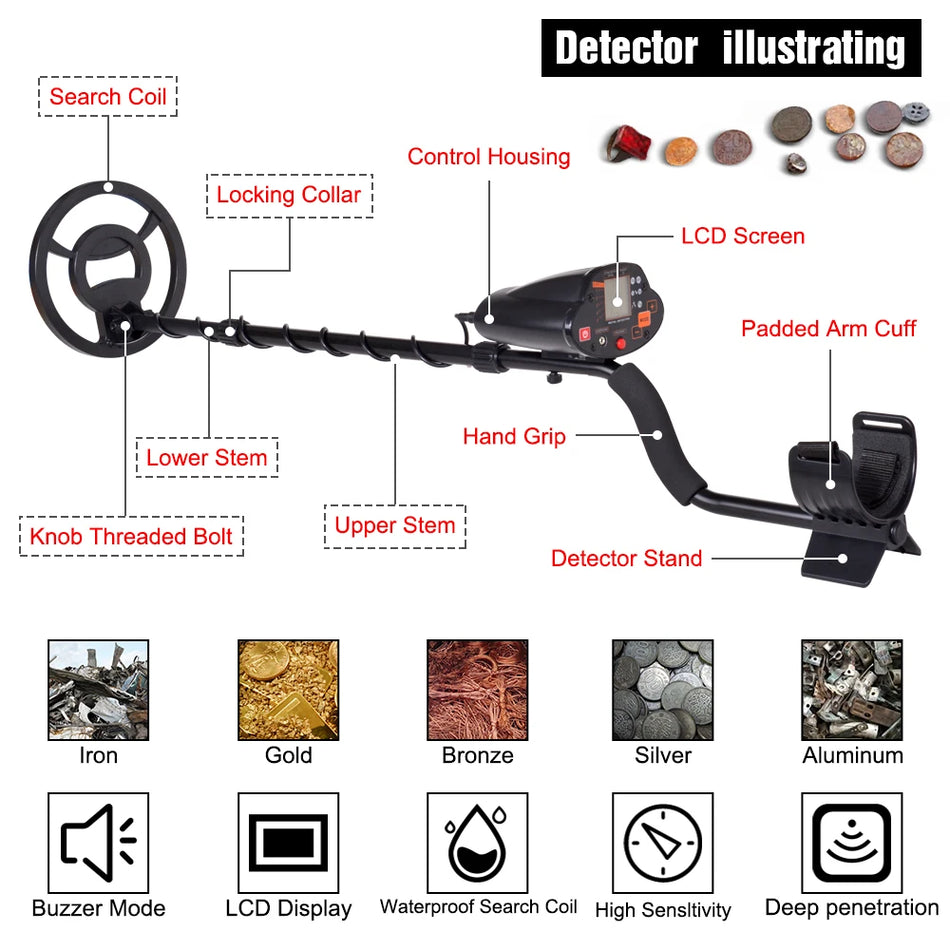 Tricorpower MD-5030 Underground Metal Detector with LCD Display - Cyprus