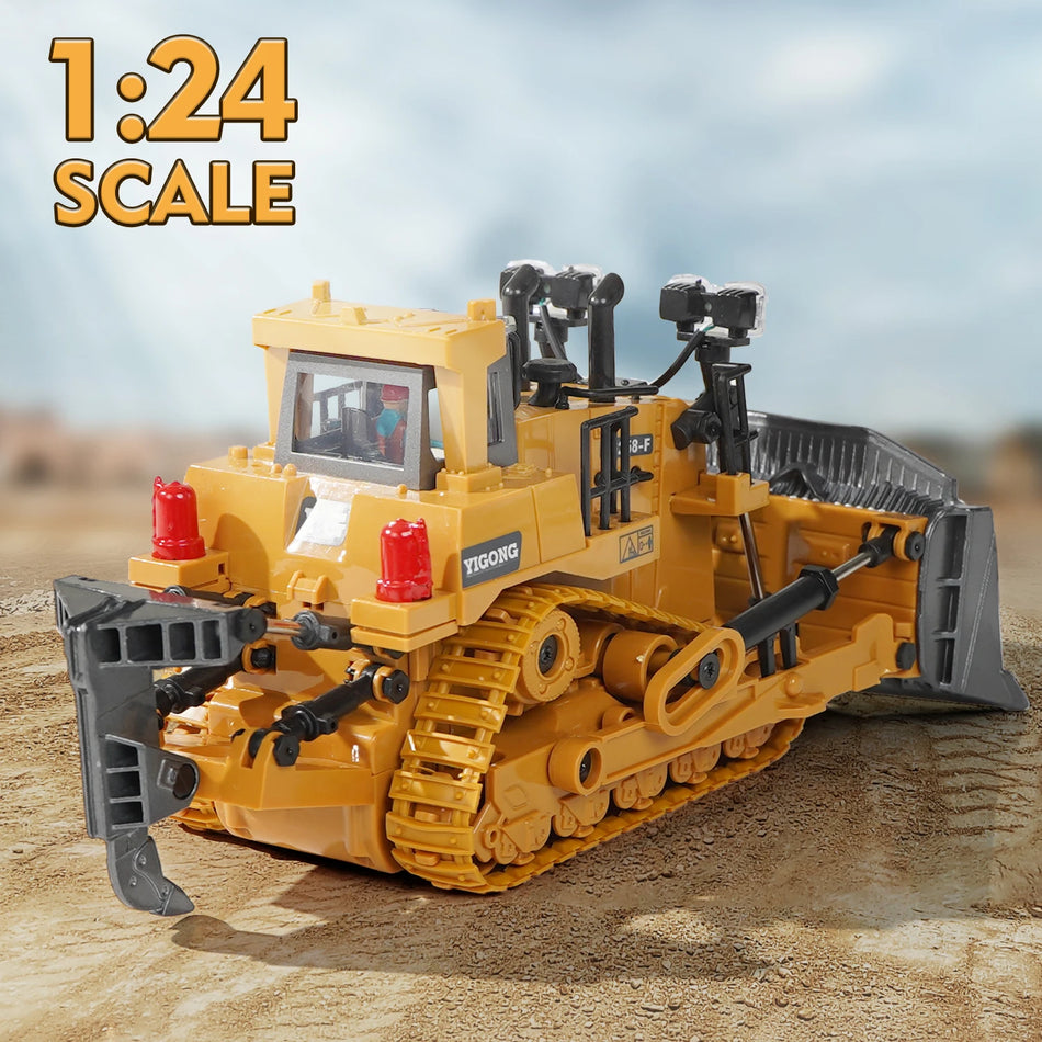 🔵 Дети 2,4 г дистанционного управления экскаватор RC Model Car Toys Toys Trup Truck Bulldozer Engineering автомобиль Рождественский день рождения подарки на день рождения