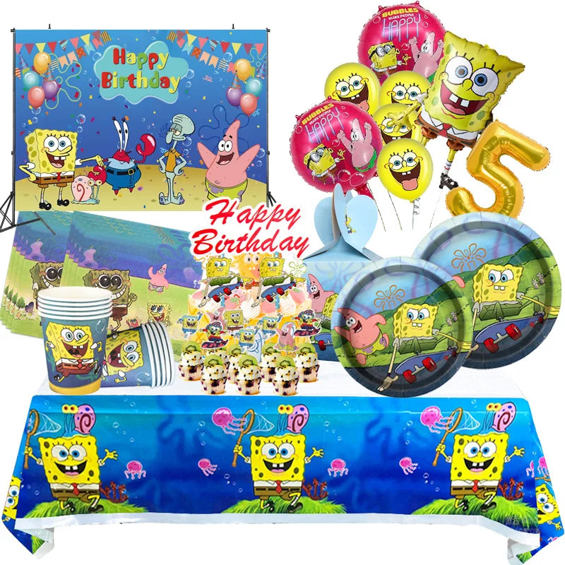 SpongeBob SquarePants Party Decorations Set - Birthday Supplies, Tableware, Balloons - Cyprus